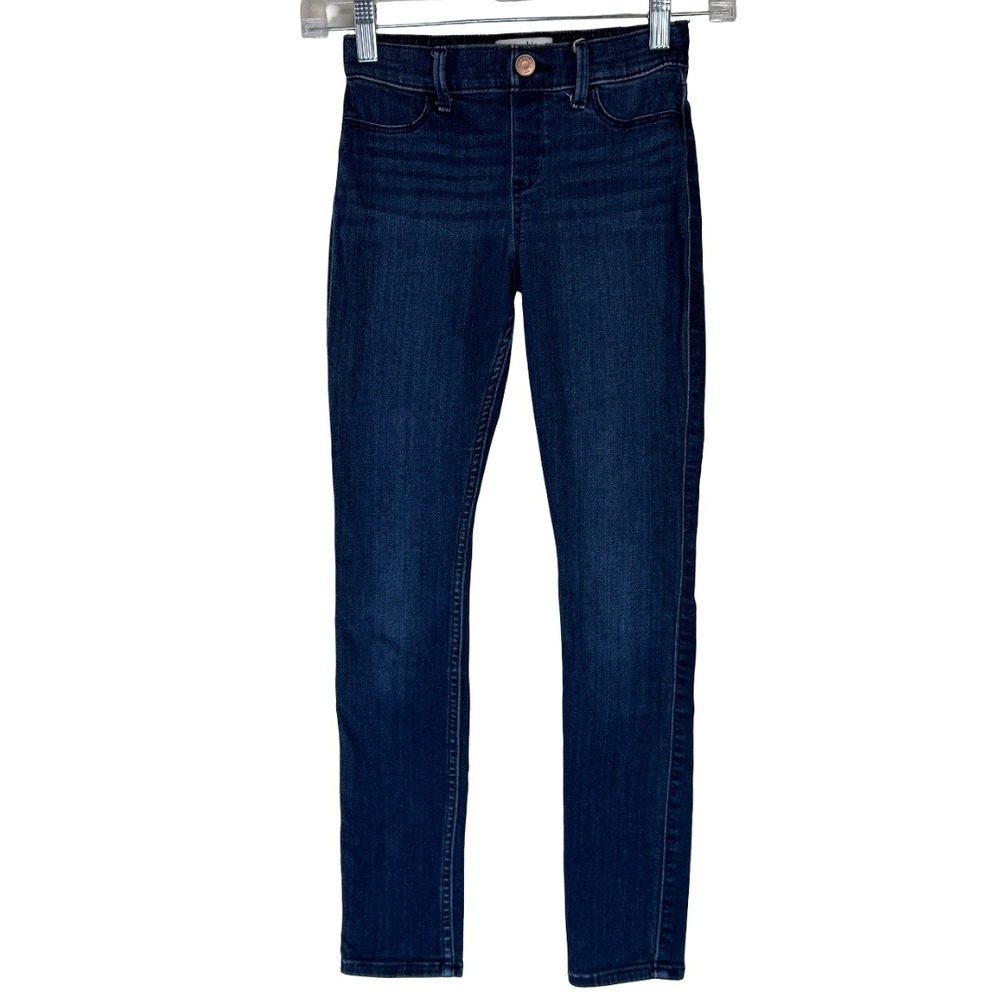 Abercrombie Kids Pull-on Jean Legging Slim 11/12 Dark Wash Blue Stretch Jeggings